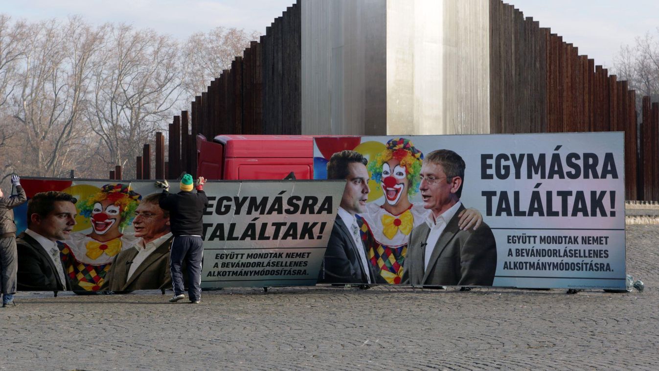 CÖF plakátkampány plakát Civil Összefogás Fórum 56-osok terén Vona Gábor Gyurcsány Ferenc 