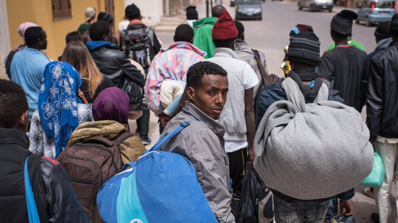 Migrants in Lampedusa EUROPE migrants social issue people human right WAR conflict 