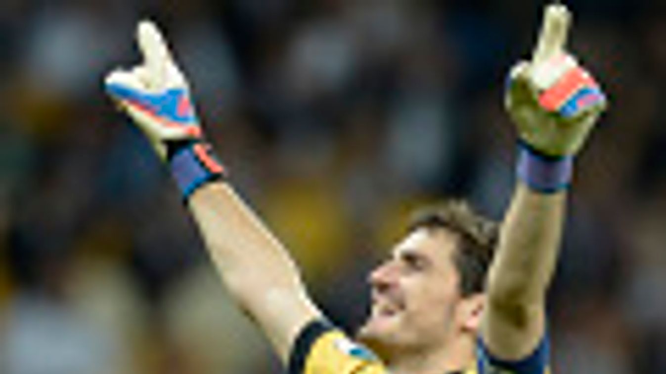 Iker Casillas spanyol válogatott kapus, döntő Kijevben, foci-Eb 2012