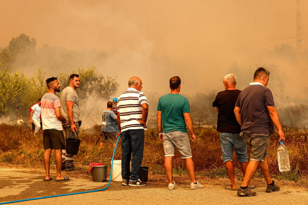 erdőtűz, portugália, Odemira, katasztrófa, környezet, vészhelyzet, menekítés, evakuálás, 2023. 08. 07. 