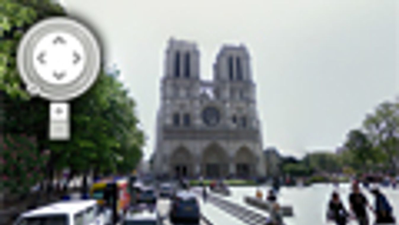 Google térkép, Street view, Párizs, Notre Dame