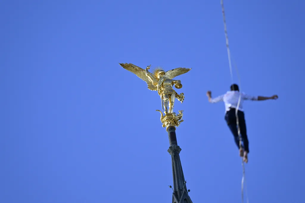 világrekord, Nathan Paulin, kifeszített kötél, Mont Saint-Michel 