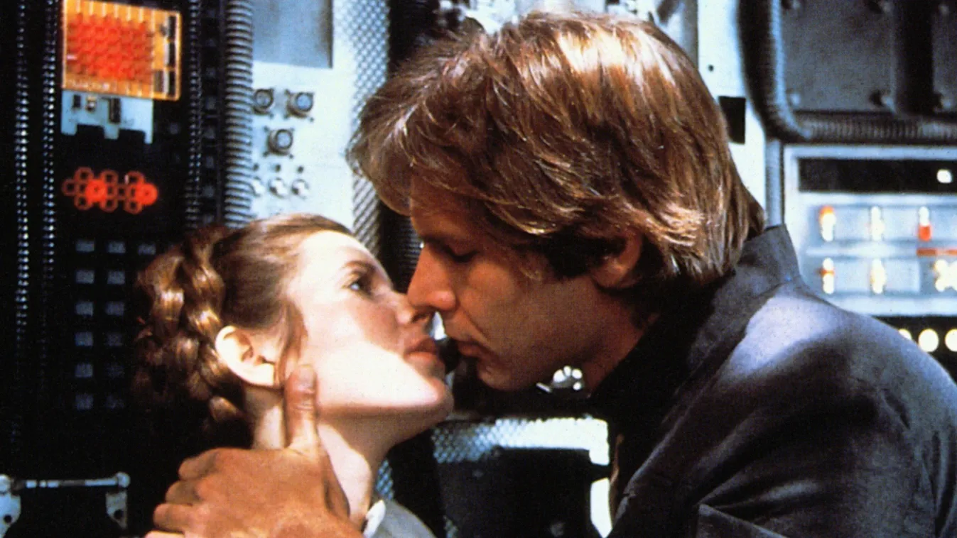 Carrie Fisher és Harrison Ford A birodalom visszavág című filmben 