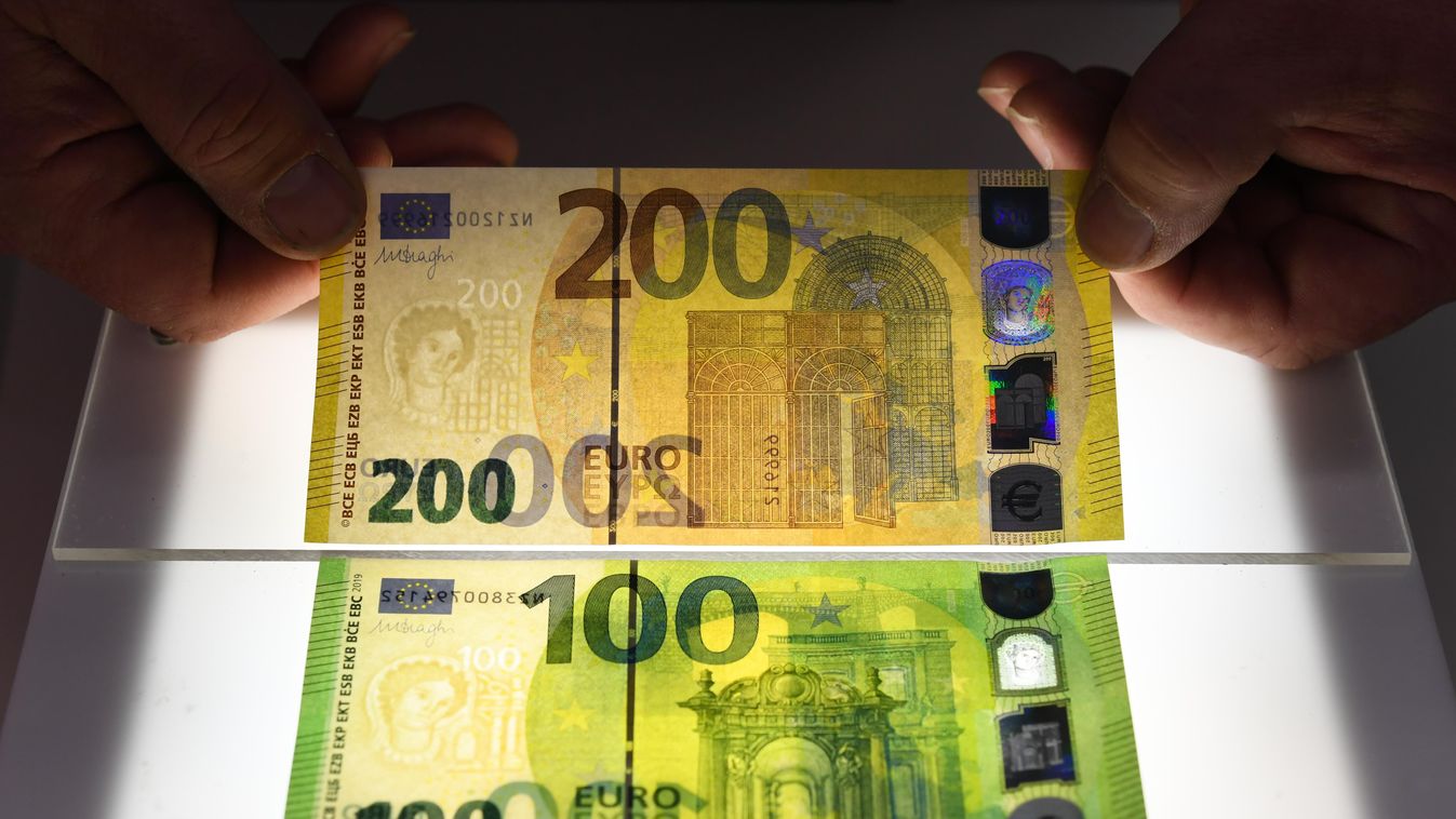 új euró bankjegyek, 100, 200 