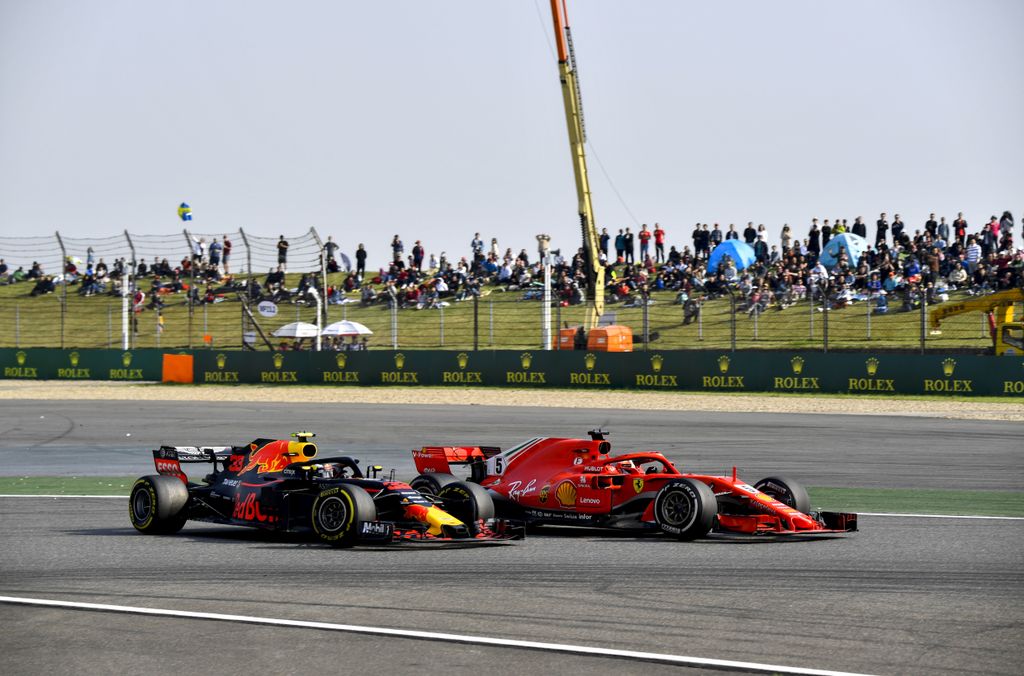 A Forma-1-es Kínai Nagydíj, Max Verstappen, Red Bull Racing, Sebastian Vettel, Scuderia Ferrari 