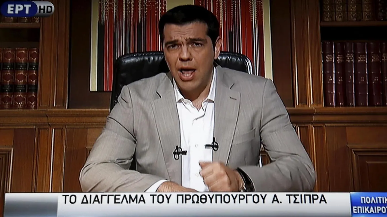 Alekszisz Ciprasz görög miniszterelnök vasárnap este tévényilatkozatban jelentette be a bankszünnapot és a tőkekorlátozásokat 