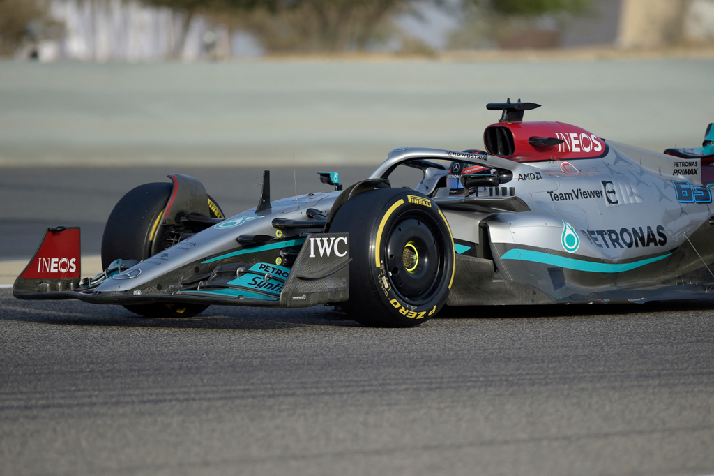 Forma-1, George Russell, Mercedes, Bahrein teszt 2022, 3. nap 