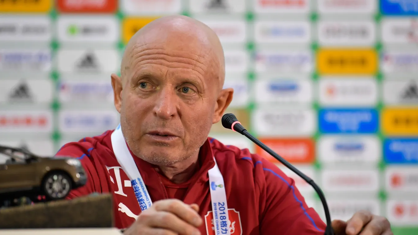 Karel Jarolim leads Czech Republic national football team compete against Uruguay for China Cup China Chinese Guangxi Nanning China Cup International Football Championship soccer 