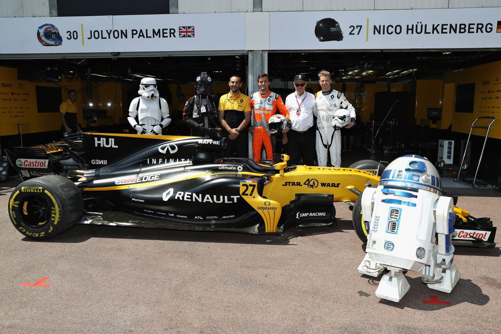 Forma-1, Darth Vader, R2-D2, Stormtrooper, Cyril Abiteboul, Nico Hülkenberg, Jolyon Palmer, Renault F1 Team, Monacói Nagydíj 2017 