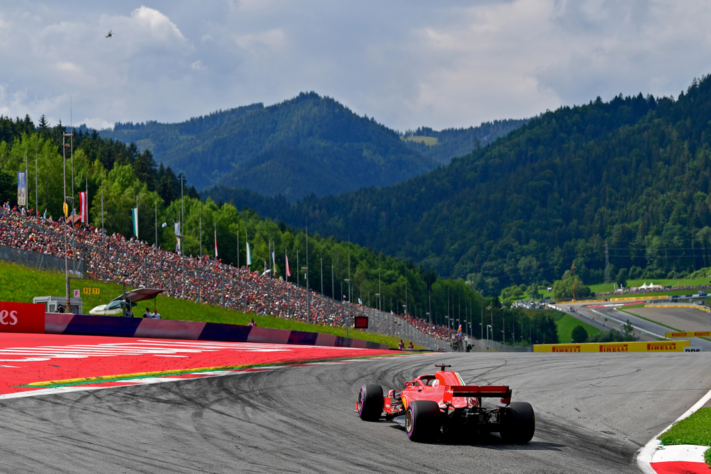 A Forma-1-es Osztrák Nagydíj szombati napja, Sebastian Vettel, Ferrari 