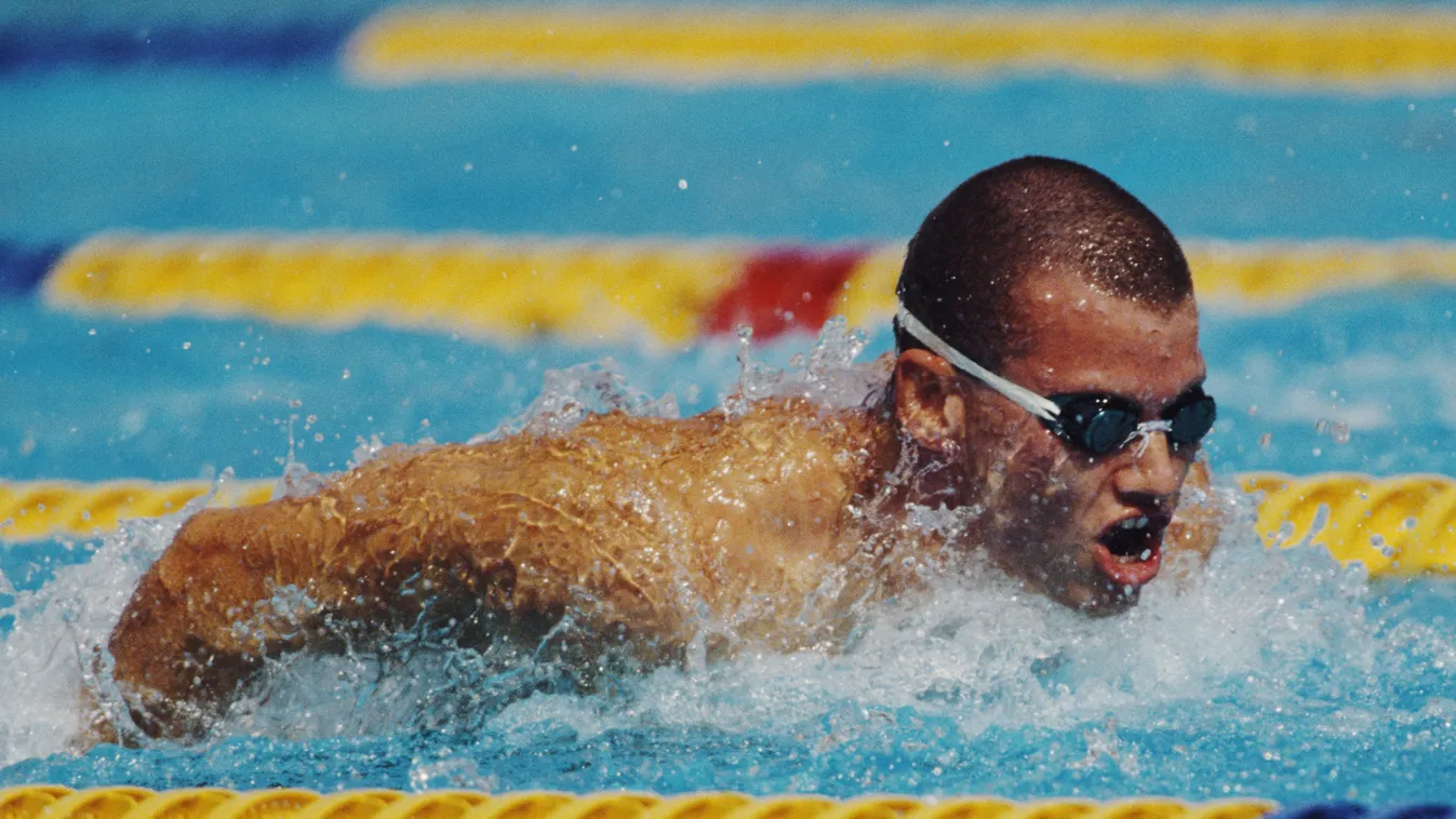Darnyi Tamás négyszeres olimpiai bajnok magyar úszó, sportvezető 1992 XXV Olympic Summer Games ASDIP Huty21839 