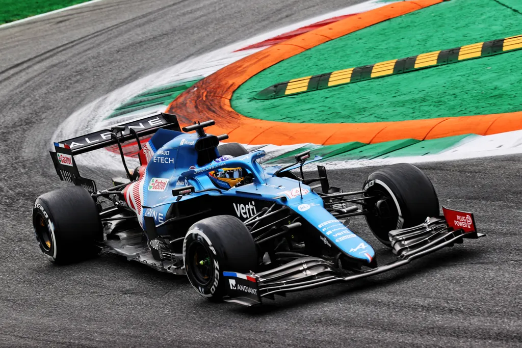 Forma-1, Fernando Alonso, Alpine, Olasz Nagydíj 2021, péntek 