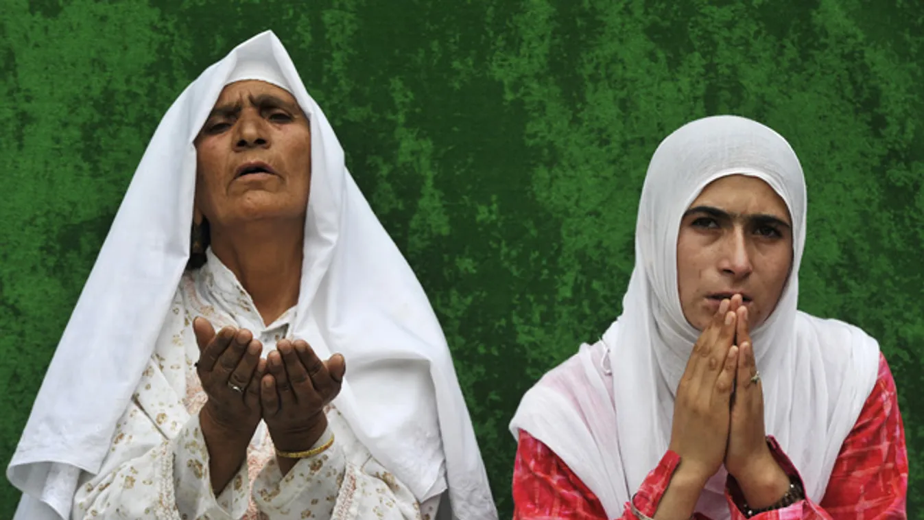 univerzális halottak napja, illusztráció, kasmíri szúfi muszlimok imádkoznak egy temetési szertartáson
