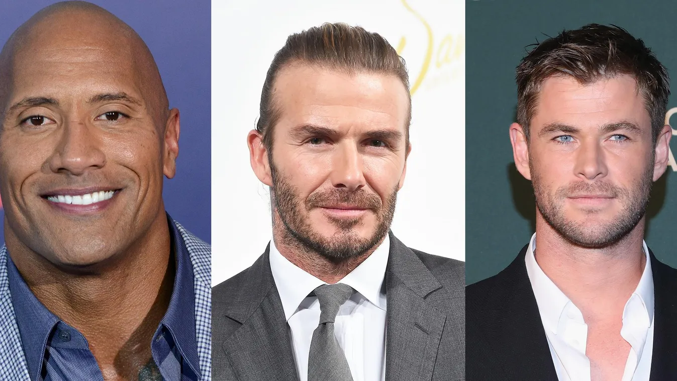 Dwayne "The Rock" Johnson, David Beckham, Chris Hemsworth 