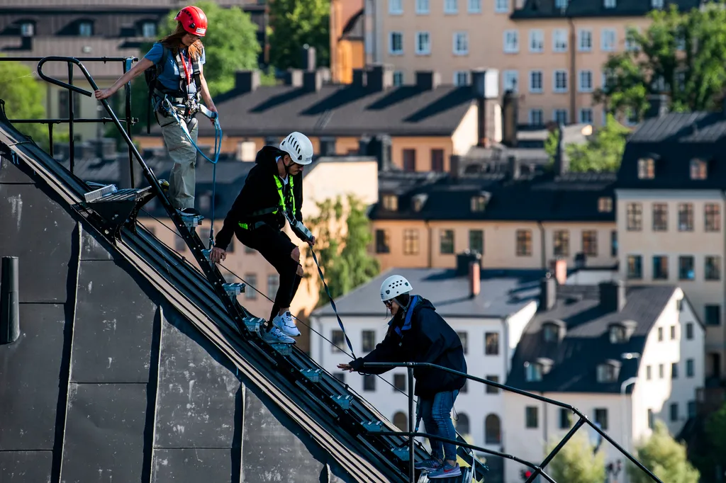 Stockholm városnéző túra a háztetőkön 