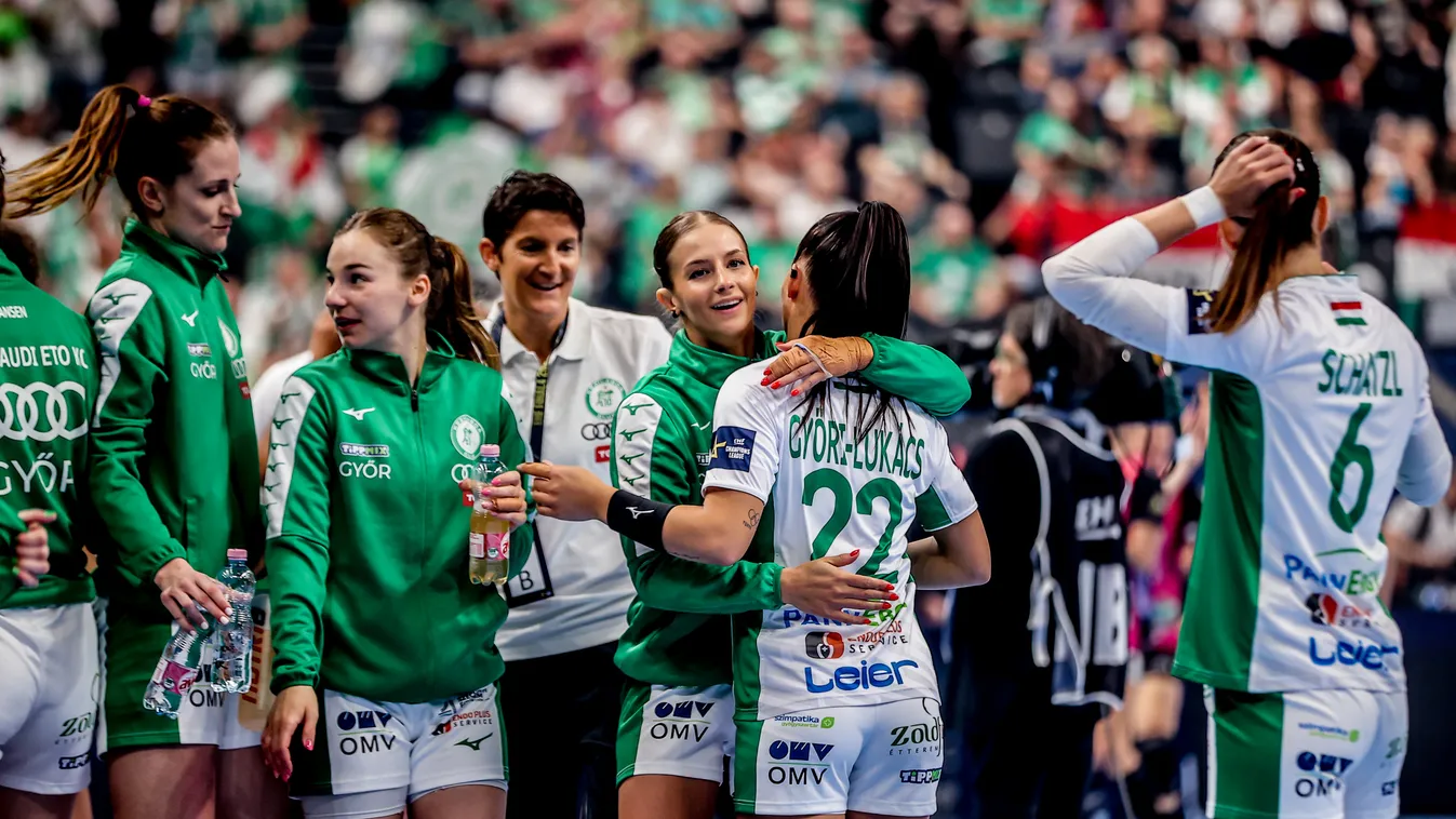 női kézilabda BL Final Four Budapest, MVM Dome, női kézilabda, Bajnokok Ligája négyes döntő, 2023, EHF FINAL4 WOMEN 2023, Győr, győri szurkolók, Győri Audi ETO KC–Vipers Kristiansand, 