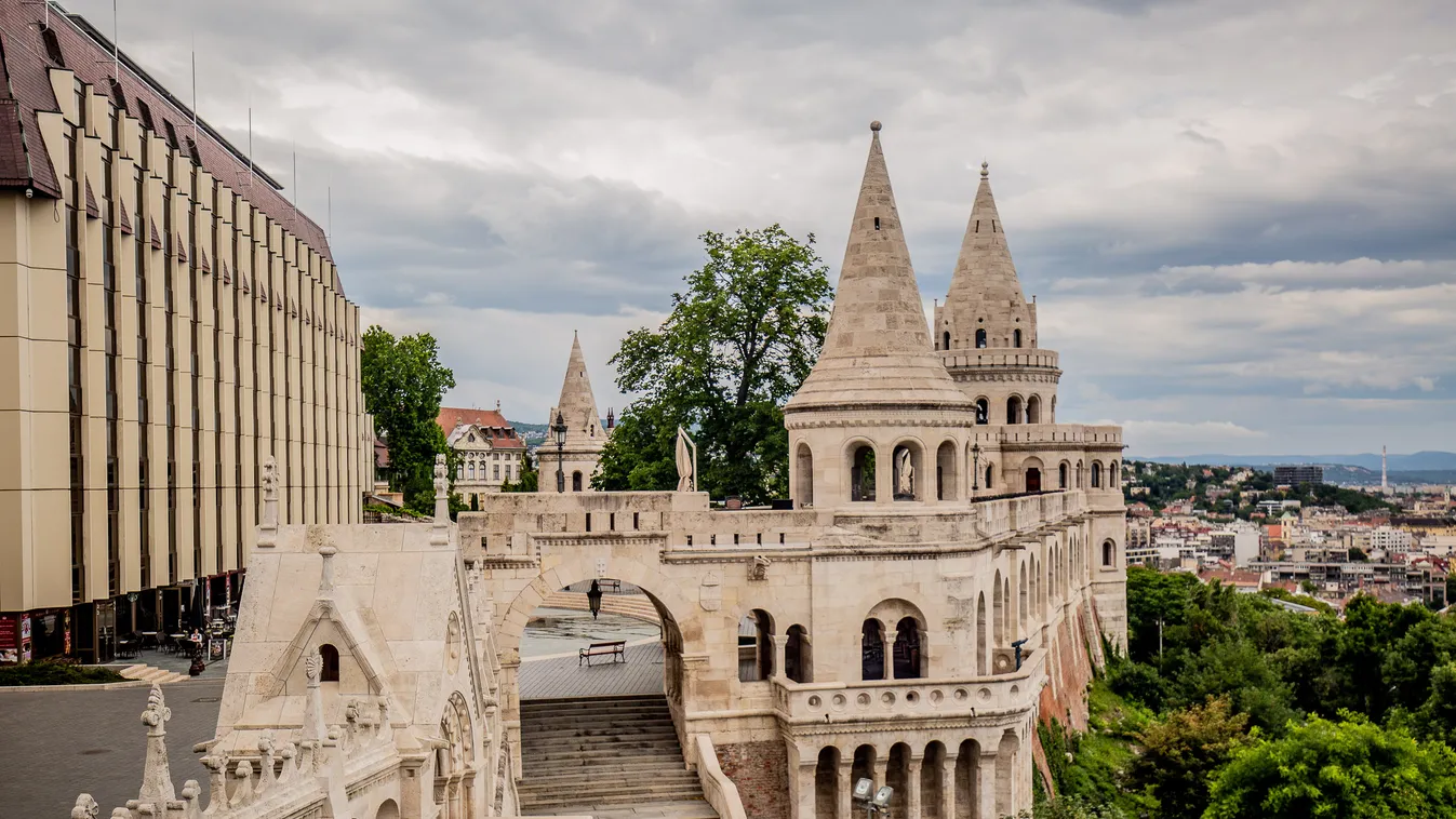 Budapest, város, látkép, belváros, Halászbástya 