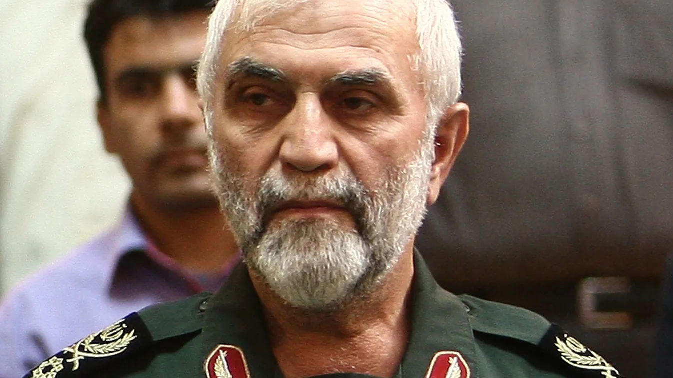HORIZONTAL ALTERNATIVE CROP
(FILES) -- A file picture taken in Tehran on September 6, 2011, shows Iran's Revolutionary Guards Brigadier General Hossein Hamedani attending a ceremony. Hamedani was killed on October 8, 2015, by Islamic State group jihadist 