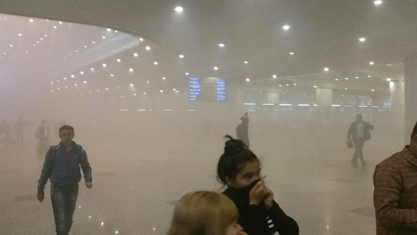 Tűz Moszkva Domogyedovo repülőtér 