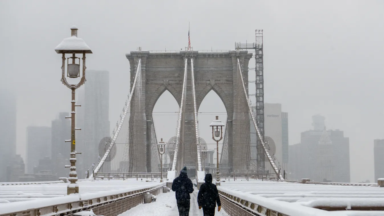 New York, havazás, időjárás, hó, hóvihar 2022 