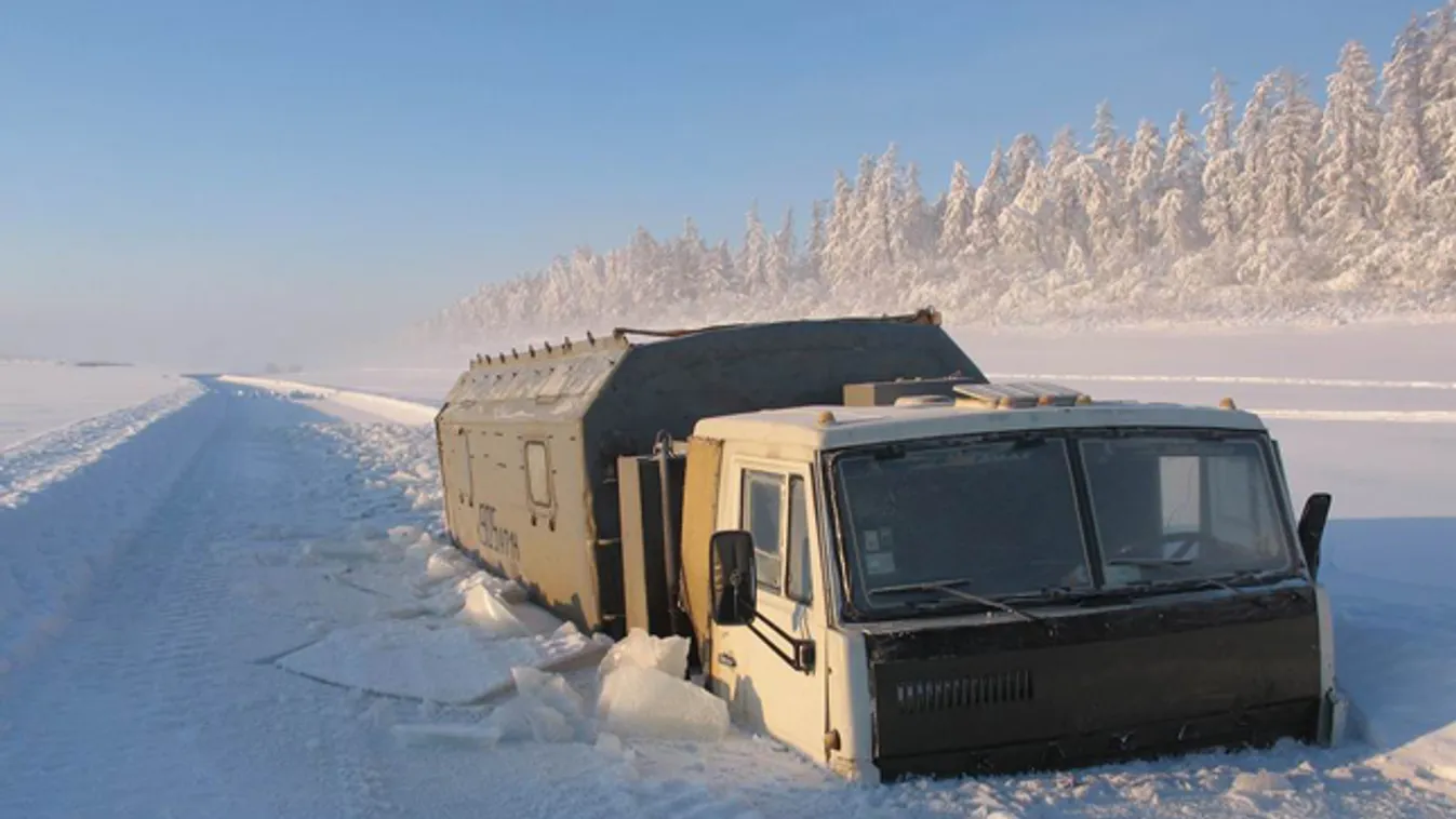 Ice Road Truckers Jéglovagok kamion jég hó