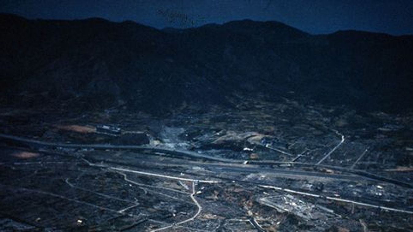 Színes légi felvételek kerültek elő az atomtámadás utáni Nagaszakiról 