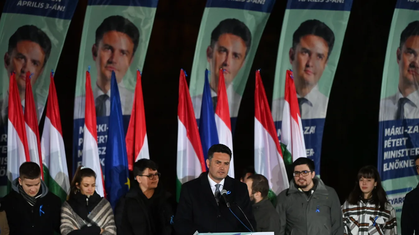 Választás 2022, 2022-es magyarországi országgyűlési választás, eredményváró, ellenzék, Márki-Zay Péter, Egységben Magyarországért, Városliget 
