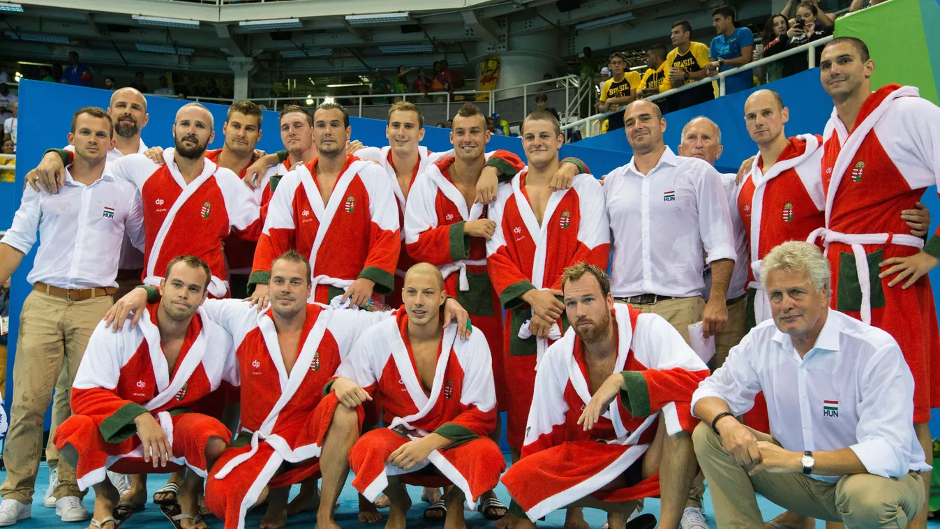 A riói olimpián ötödik helyen végzett magyar férfi vízilabda-válogatott pólóválogatott 