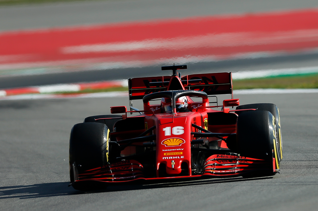 Forma-1, Barcelona, teszt, 1. nap, Charles Leclerc, Ferrari 