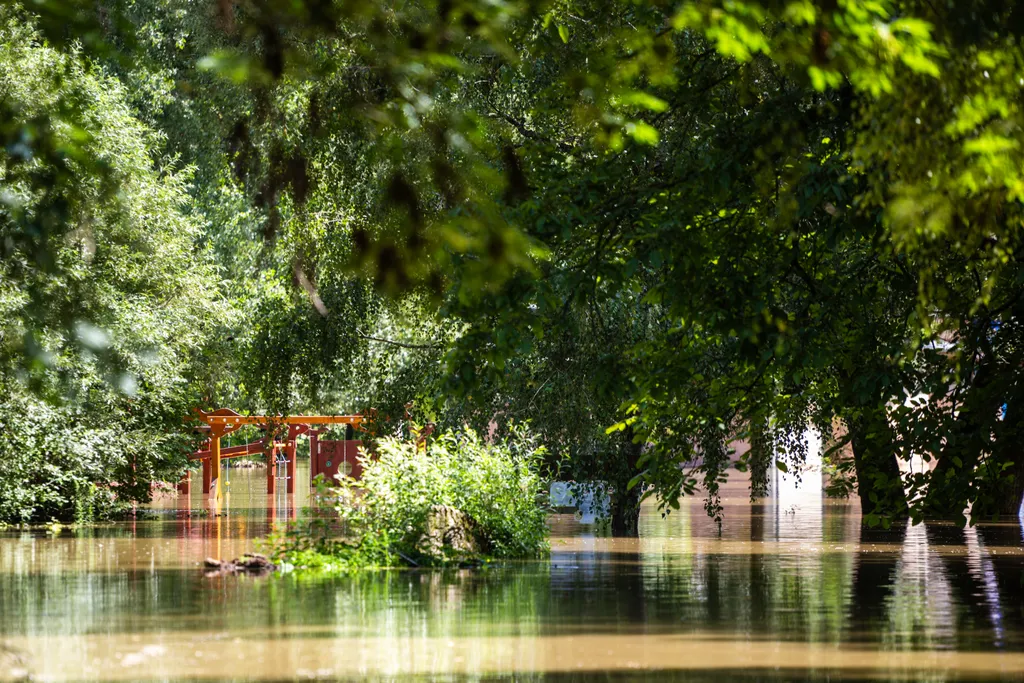 Barcs, Dráva, áradás, 2023.08.08. 