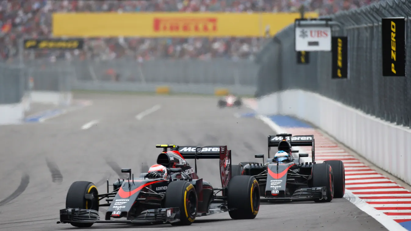 Forma-1, Jenson Button, Fernando Alonso, McLaren Honda, Orosz Nagydíj 