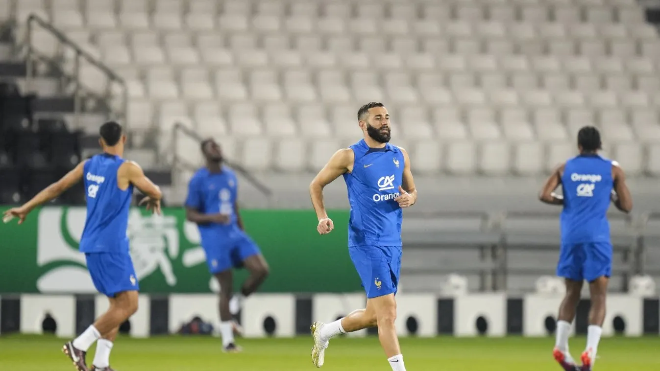 French Team Football - FIFA World Cup 2022, Training session NurPhoto FIFA WOrld Cup 2022 Training Session France France National Team National Team Qatar22 Qatar2022 worldcup22 worldcup2022 worldcup Qatar Katar International soccer Sports Soccer Professi