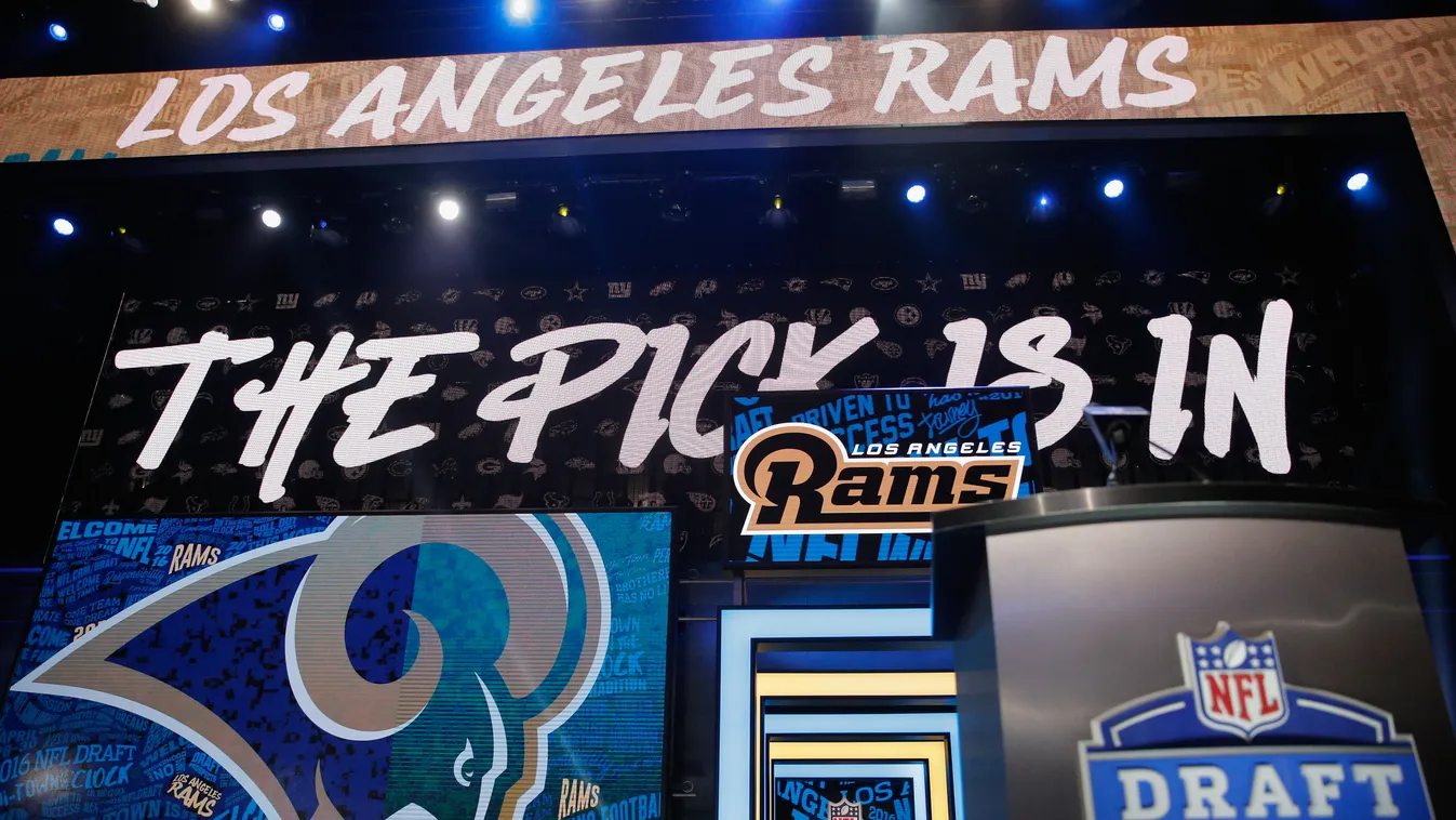 NFL Draft GettyImageRank2 Detail SPORT HORIZONTAL American Football - Sport USA Illinois Chicago - Illinois Photography NFL GENERAL VIEW Competition Round Los Angeles Rams NFL Draft Draft Draft Pick Auditorium Theatre of Roosevelt University 