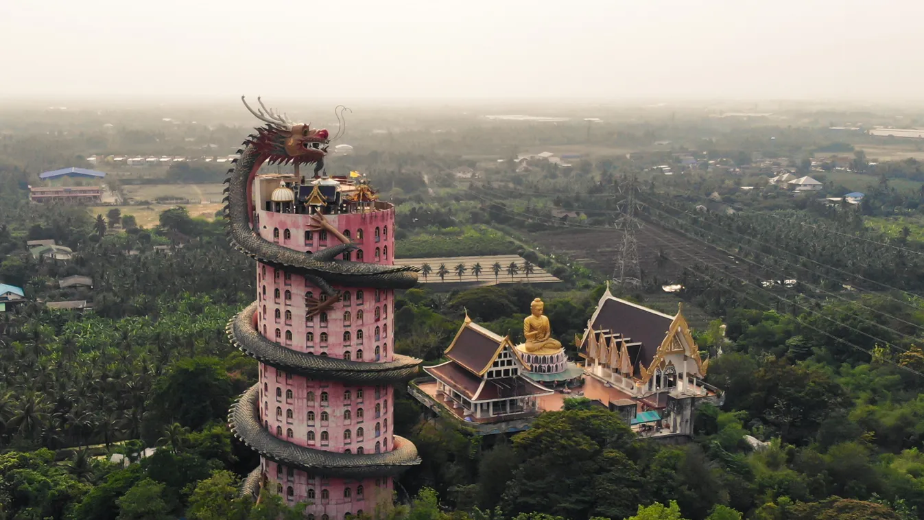 80 méter magas Wat Samphran buddhista templom Thaiföldön, galéria, 2023 