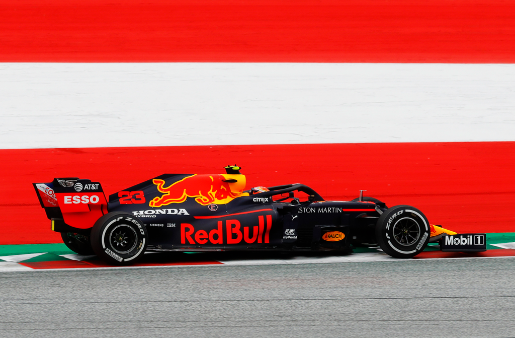 Forma-1, Alexander Albon, Red Bull Racing, Osztrák Nagydíj, Honda logo 