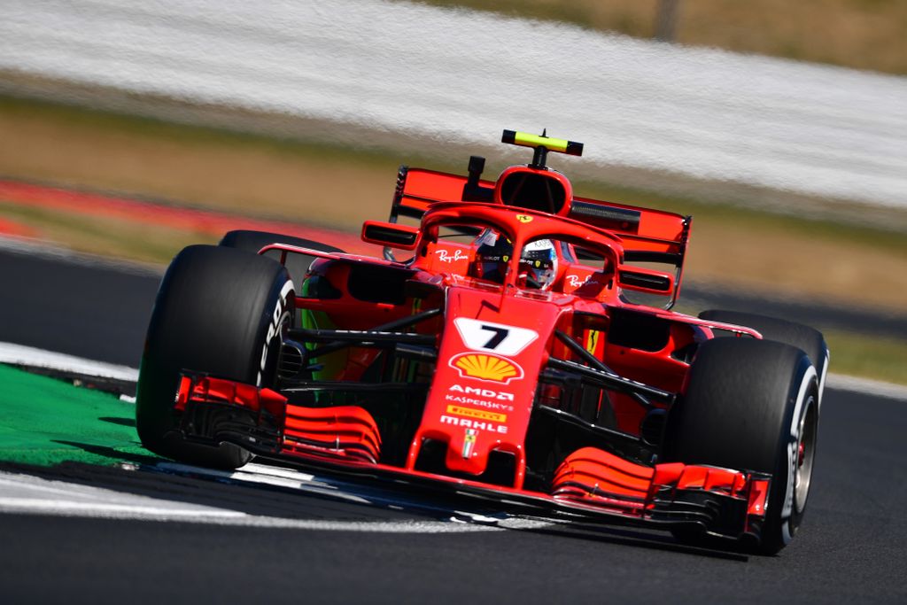 A Forma-1-es Brit Nagydíj pénteki napja, Kimi Räikkönen, Ferrari 