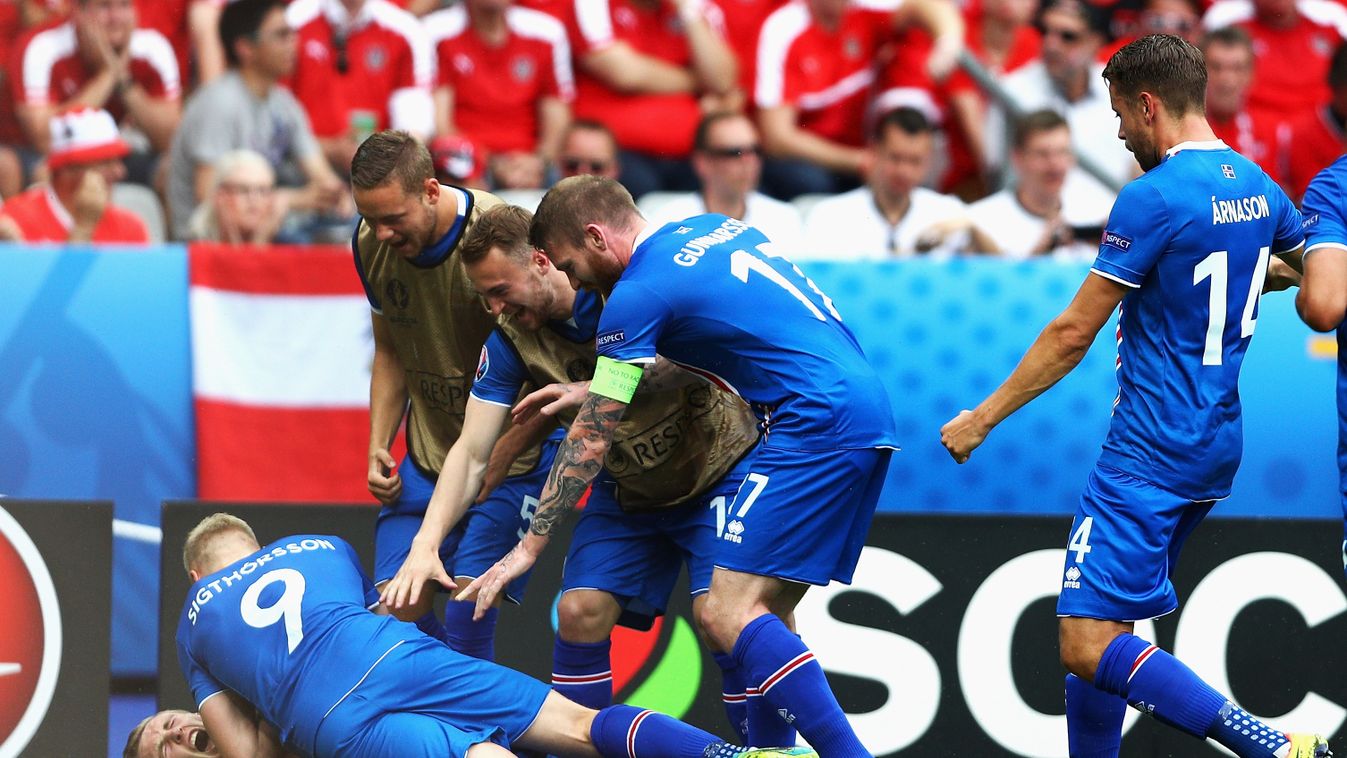 Izland - Ausztria uefa 2016 Európa-bajnokság gólöröm 