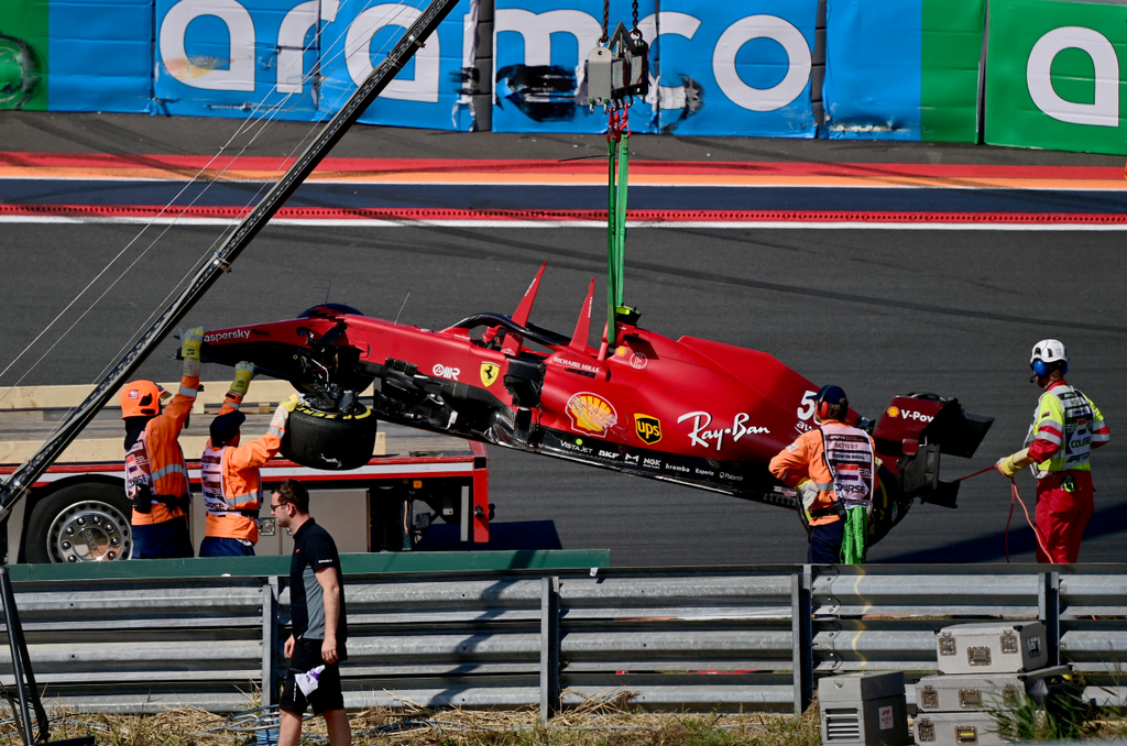 Forma-1, Holland Nagydíj, szombat, Carlos Sainz, Ferrari, baleset 