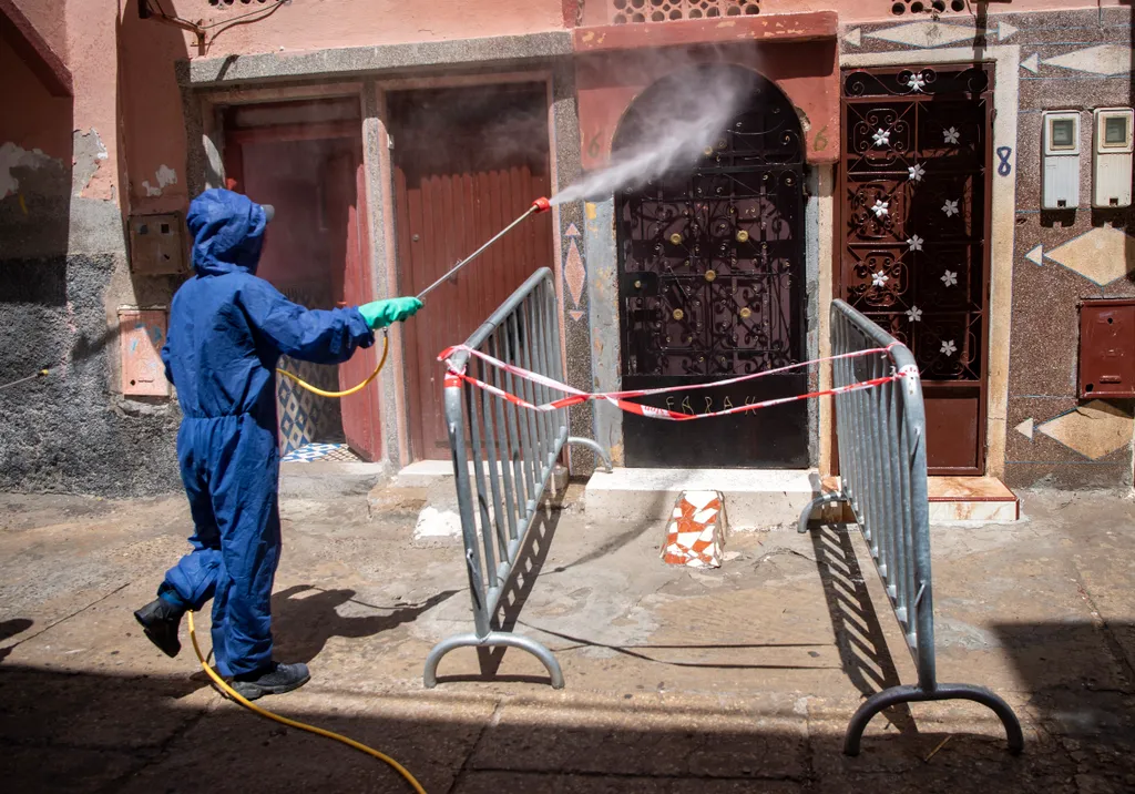 Marokkó, koronavírus, védekezés, maszk, vírus 