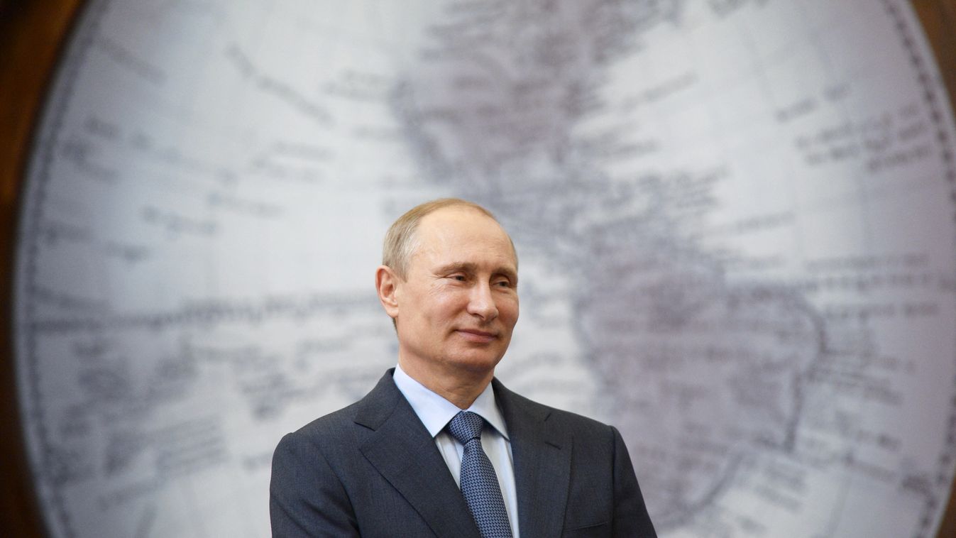Putyin Oroszország térkép - Horizontal HEADSHOT ATTITUDE POLITICS GEOGRAPHICAL MAP 