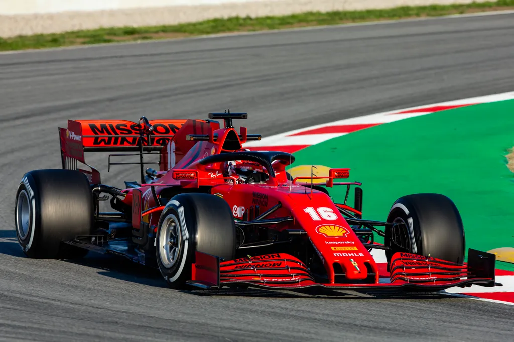 Forma-1, Barcelona, teszt, 1. nap, Charles Leclerc, Ferrari 