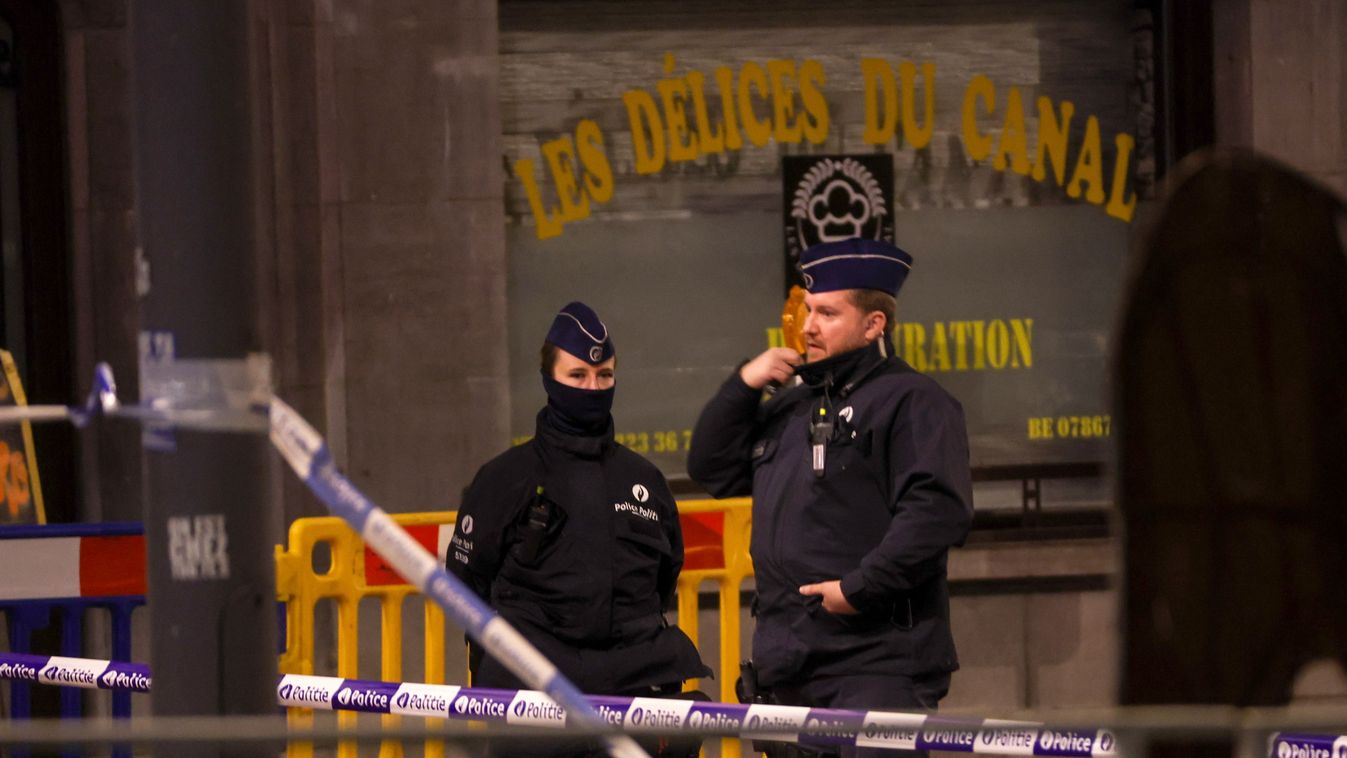 Brüsszel, Belgium, lövöldözés, terrortámadás, terrorkészültség, 2023.10.17. 