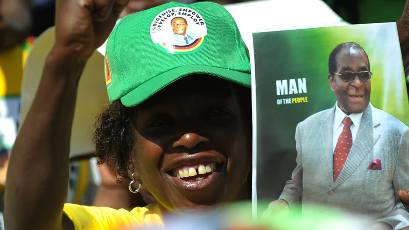 Zimbabwe választások, Robert Mugabe elnök szimpatizánsai Hararában