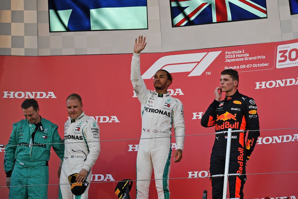 Forma-1, Lewis Hamilton, Valtteri Bottas, Max Verstappen, Japán Nagydíj 