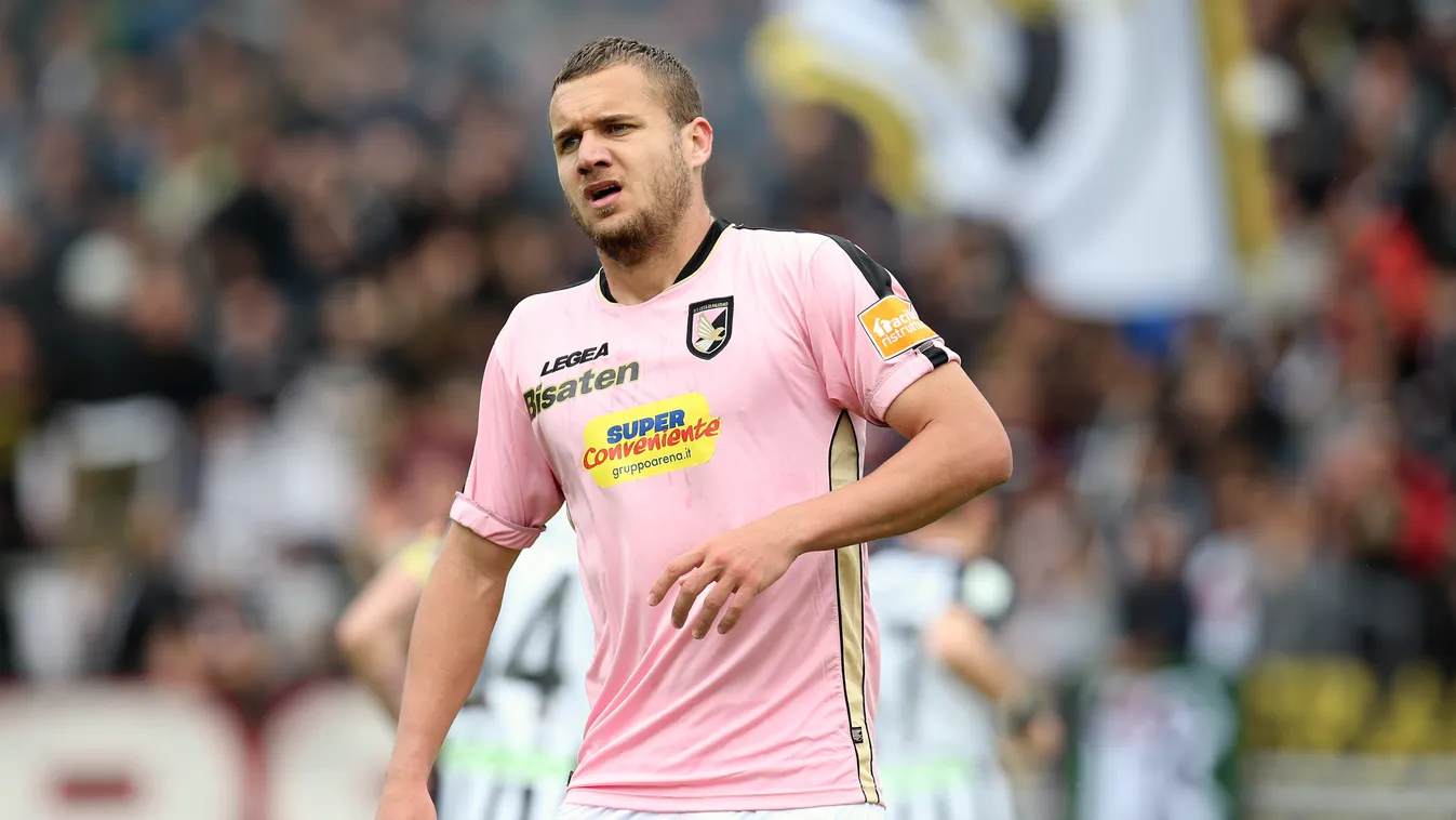 Ascoli v Palermo - Serie B Ascoli Palermo Soccer SPORT Timcup Football Match Competition Italy Picture Photography TEAM SPORTS Horizontal Composition Action Serie B Serie BKT Lega Serie B George Akexandru Puscas of U.S. Citt di Palermo 