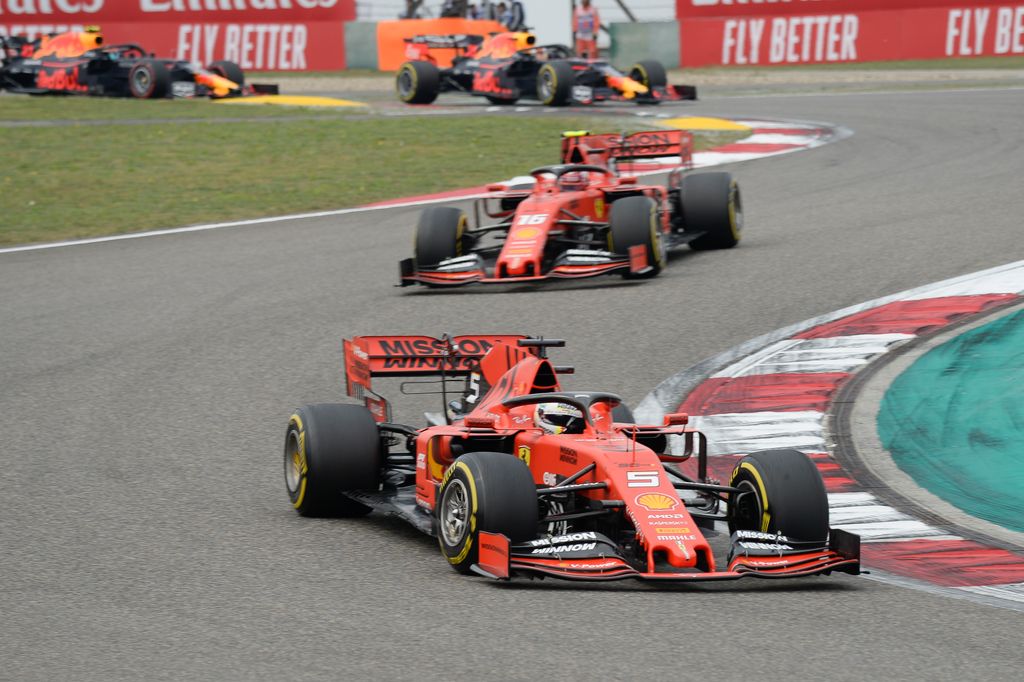 Forma-1, Kínai Nagydíj, Sebastian Vettel, Charles Leclerc, Ferrari 