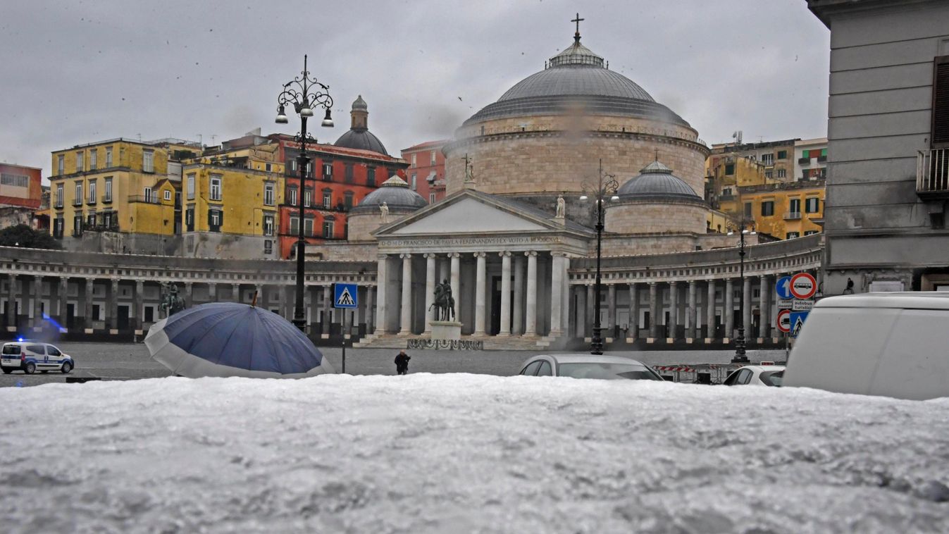 havazás, hó, Olaszország, Nápoly 