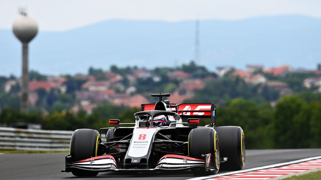 Forma-1, Romain Grosjean, Haas, Magyar Nagydíj 2020, péntek 