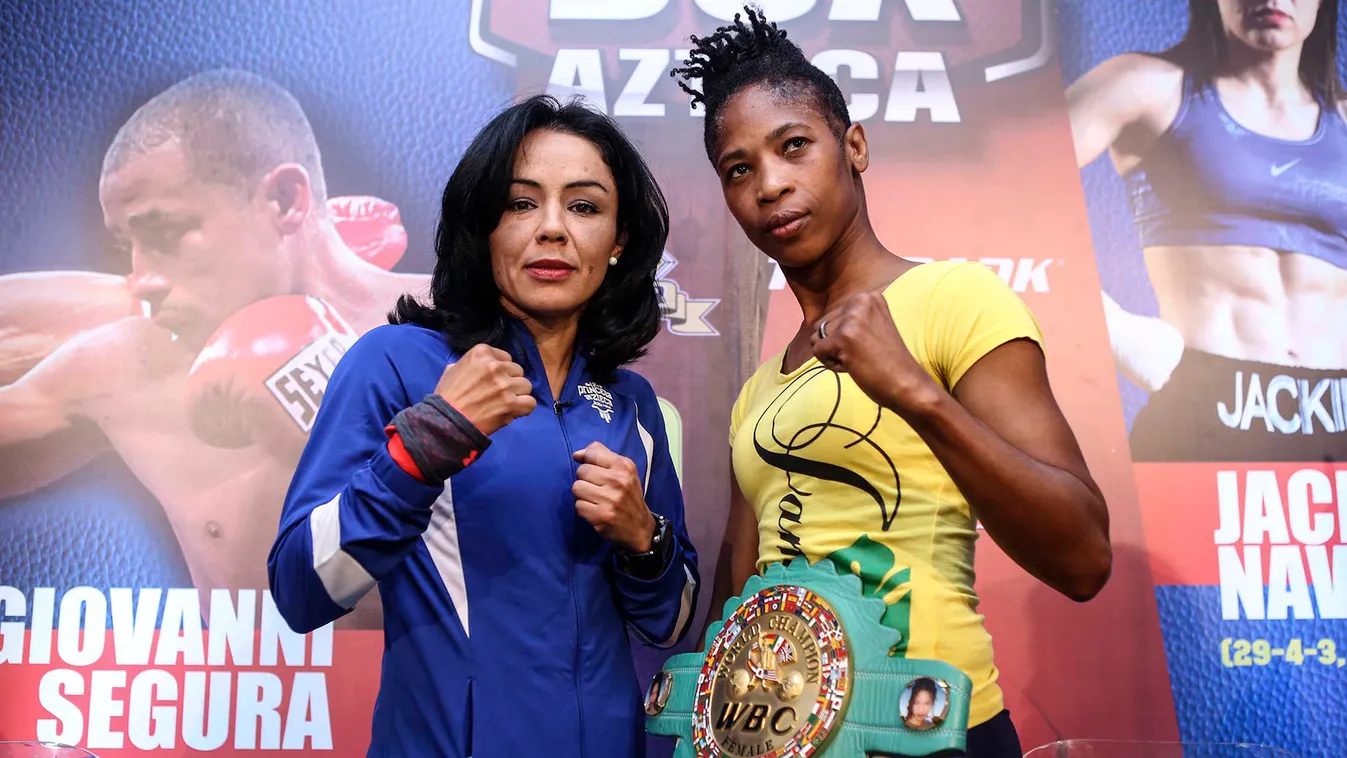 SQUARE FORMAT 40903119. México, D.F.- Se realizó conferencia de prensa para dar los pormenores de la pelea entre Jackie Nava y Alicia Ashley, por el l título súper gallo del Consejo Mundial de Boxeo que se llevará a cabo el 6 de septiembre en la Arena Ciu