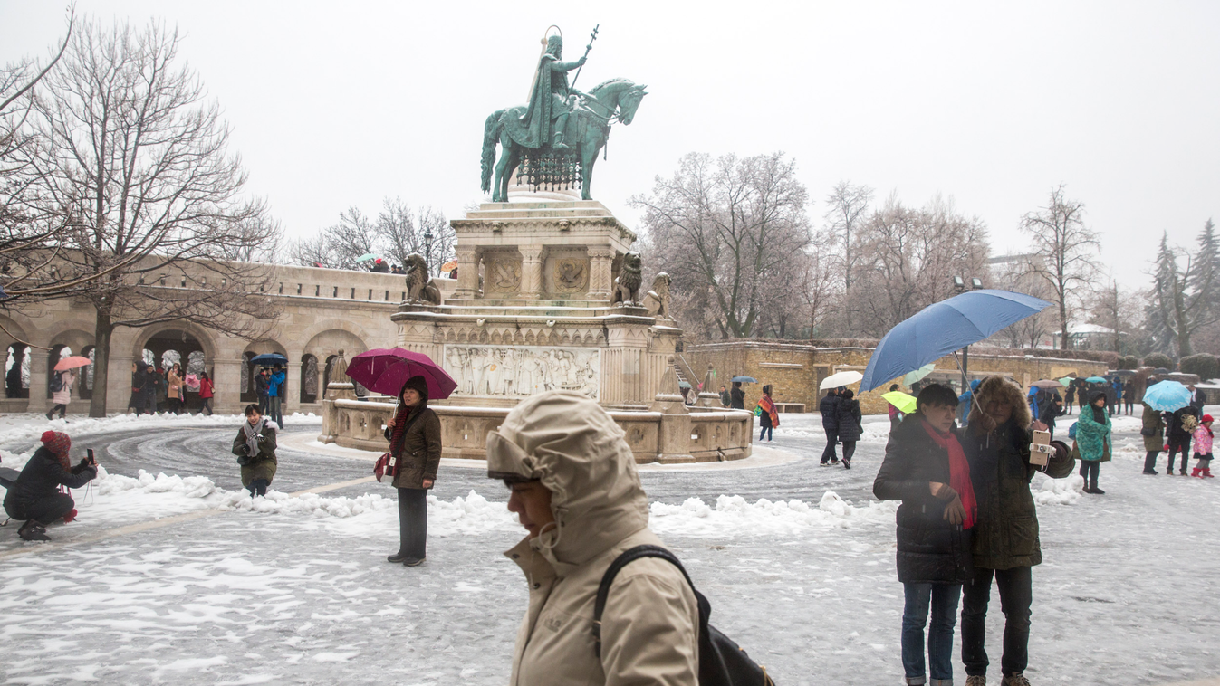 tél hó időjárás budapest illusztráció budai vár Téli időjárás Budapesten 